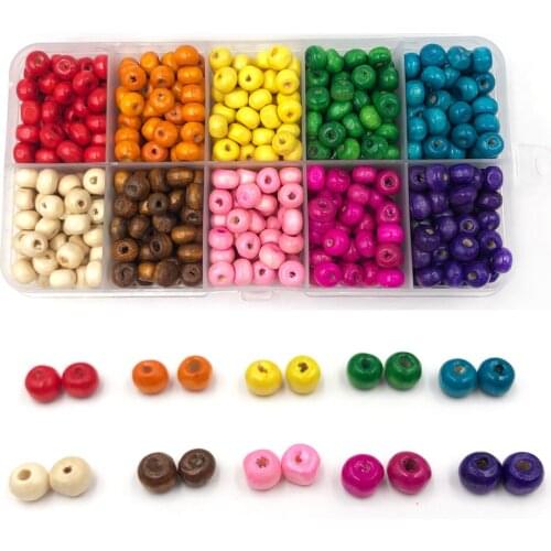 600pcs/Set 6mm Unfinished Wooden Round Beads Natural Wood color Bead Jewelry Making Handmade For Bracelet necklace DIY Jewelry