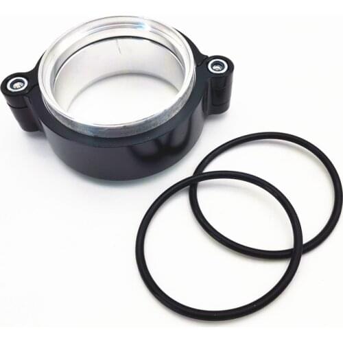 CNC Aluminum Exhaust V-band Clamp w Flange Assembly Anodized Clamp For 2.5" Turbo Dump Pipe