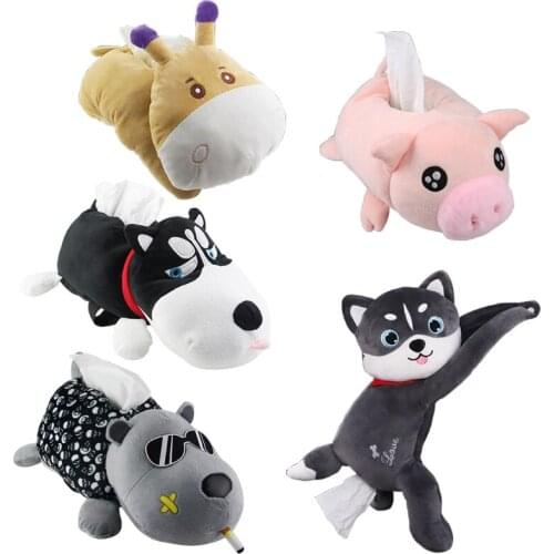 R3MD Car Tissue Box Automotive Sun Visor Tissue Holder for Car Cute Cartoon Sun Visor Napkin Holder Backseat Tissue Case