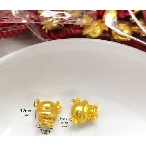 Mascot Five Fortunes Golden Cow Red String Bracelet 2021 Chinese Ox New Year Tradition Zodiac Lucky Blessing Bracelets