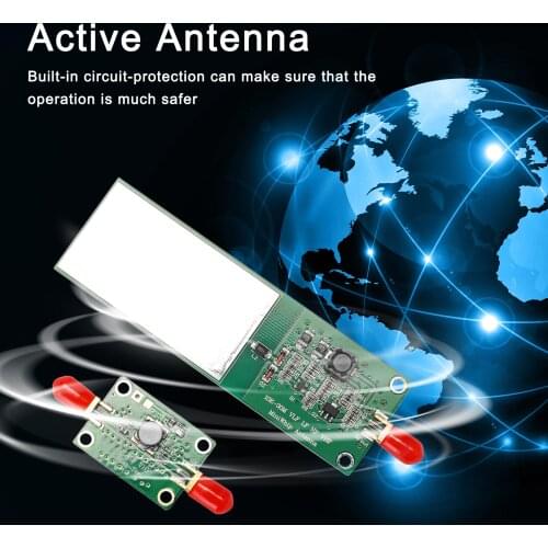 DC9-15V 12V Mini-Whip 10KHz-30MHz 2Pcs Medium and Shortwave RTL‑SDR Active Antenna System Radio Receiver Electronic Component