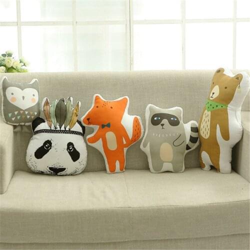 Detonation baby panda head raccoon cushion The New Year pillow house han edition cloth art adornment parent-child toy pillow