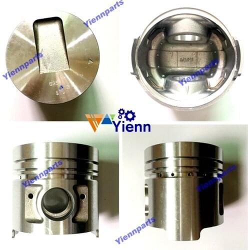 For Mitsubishi S4Q S4Q2 Piston with Pin Clips FD15K FD18K Forklifts S4Q2 Diesel Engine parts