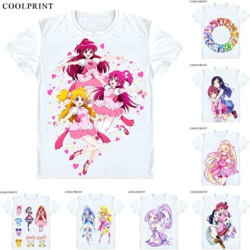 Doki Doki Precure Dokidoki T Shirt Magical Girl Anime Dokidoki Precure Anime Custom Casual Cosplay T-Shirt Short Sleeve TShirt