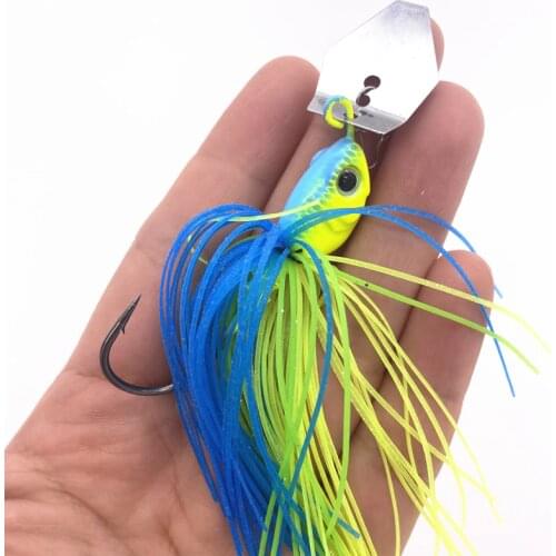 7-8g/10g/14g Mustard Hook Chatterbait Fishing Lure Spinnerbait Pesca Fishing Spinner Isca Pike Fish Metal Jig Jigging Buzzbait