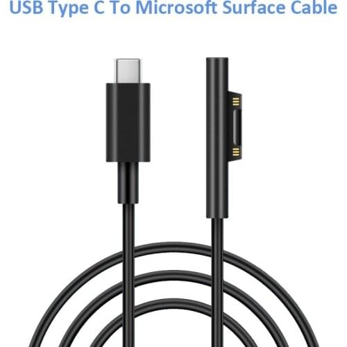 USB Type C To Microsoft Surface Charging Adapter Cable Cord For Microsoft Surface Pro 6/54/3 Book2/Book1 150cm