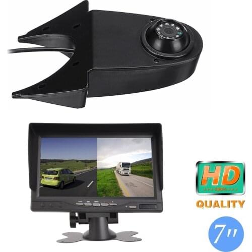 Misayaee HD Car Rear View Brake Light Camera For Fiat Ducato Ford Transit Crafter Opel Vivaro Renault Trafic + 5 inch Display