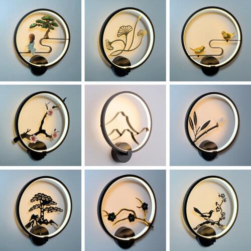 Creative warm bedroom bedside wall lamp led living room TV background wall lamp personality childrens room lamp