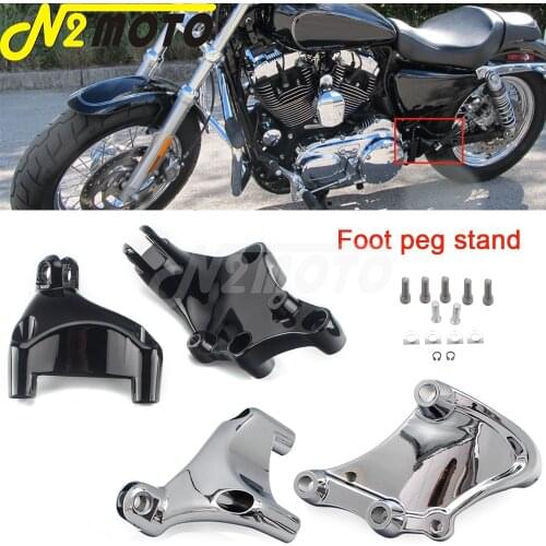 Motorcycle Rear Footrest Foot Peg Mount Bracket For Harley Sportster 1200 Custom XL1200C Iron 883 XL883N SuperLow XL 1200T 48 72