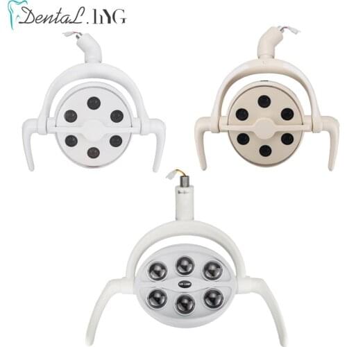 6 LEDs Dental Oral Light Lamp Shadowless for Dental Unit Chair Ceiling Type Oral Light Induction Sensor Adjustable Brightness