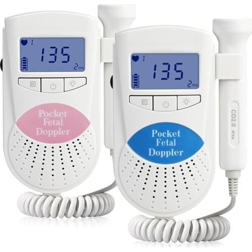Medical Fetal Doppler Ultrasound Baby Heartbeat Vascular Pocket Prenatal Detector Home Pregnant Heart Rate Monitor 3.0MHz