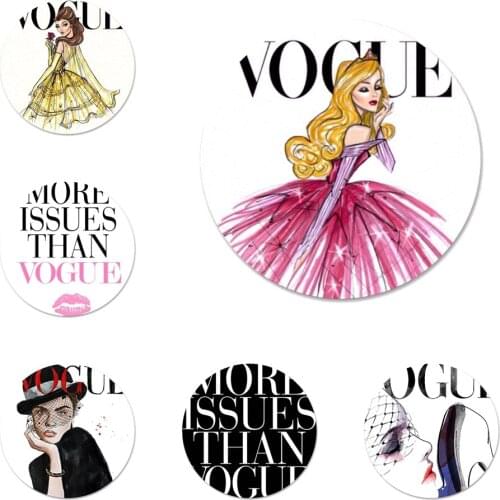 Fashion Woman More Issues than Vogue fashion Badge Brooch Pin Accessories For Clothes Backpack Decoration gift 58mm