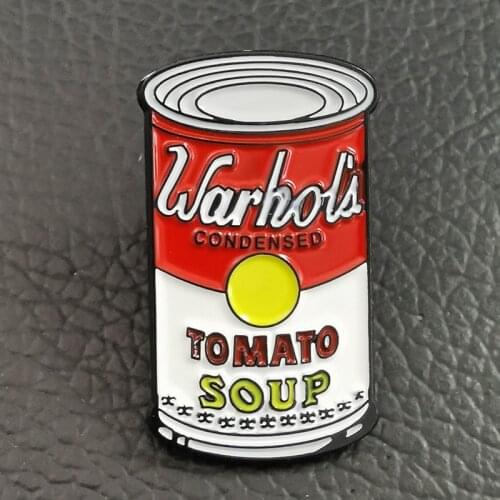 Cartoons Anime Tomato Soup Art Brooch Pins Enamel Metal Badges Lapel Pin Brooches Jackets Jeans Fashion Jewelry Accessories