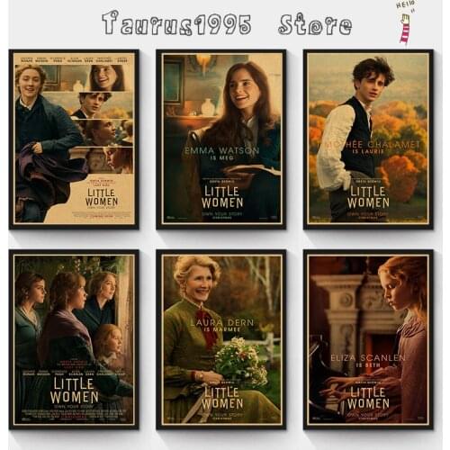 New Little Women Movie Poster yellow Kraft Photo Paper Wallpaper/bar/cafe Decoration poster