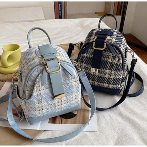 New Trend Korean Women Small Backpack Fashion Double Shoulder Bags Female Luxury Design Crossbody Bag Outdoor Travel Backpacks