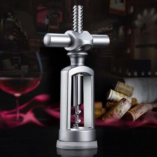 Bottle Opener Metal Zinc Alloy Red Wine Corkscrew Kitchen Accessories Cork Remover Tools Spin Safe Effortless Wine Openers
