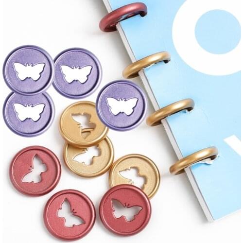 100PCS Butterfly Shape Mushroom Hole Binding Loose-leaf Disc Notebook Plastic Binding Ring Office Supplies Ring Binder
