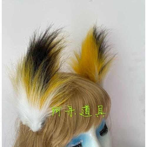 Arknights Hellagur Cosplay Plush Ears Man Halloween Carnival Costumes Accessories Toys Childrens Fans Party Halloween Gifts