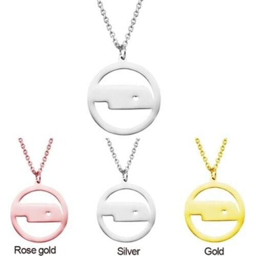 Factory direct supply fashion new 304 stainless steel map necklace Nebraska pendant simple jewelry