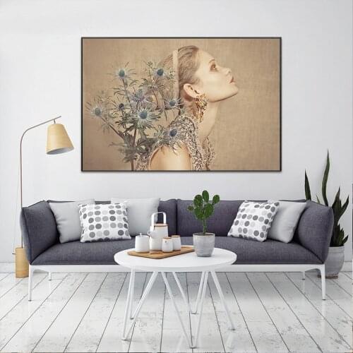 Modern Figure Painting Abstract Oil Painting on Canvas Wall Art Picture Women Canvas Poster Prints Paintings For Home Decor