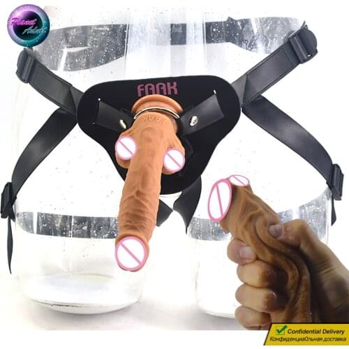 Strapon Silicone Dildo Dick Pants Masturbator Female Pussy Vagina Male Prostate Anal Massager Sex Toys for Women Lesbian Couples