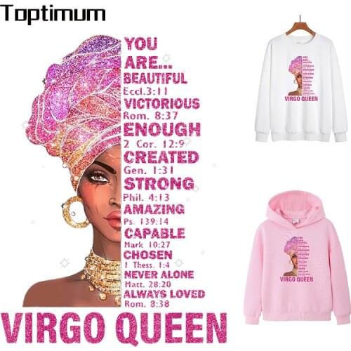 Iron On Patches for Clothing Fashion Girl Thermal Sticker On Clothes DIY A-level Washable Beauty Girl Patches Clothes Appliqued