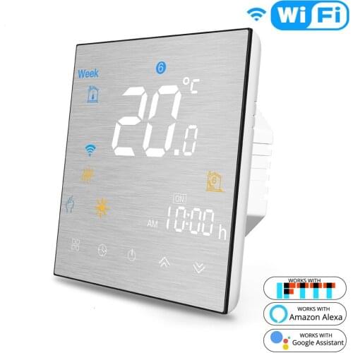 WiFi Smart Thermostat Temperature Controller for Water /Electric Floor Heating Water /Gas Boiler Works with Alexa Google Home