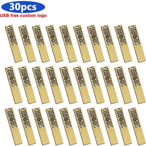 30pcs free logo USB 2.0 mater pen drive metal key memory Stick 4GB 16G 64GB 8gb usb flash drive fashion creativity u disk gift