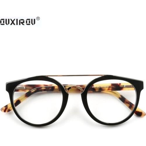 Vintage Hand Made Acetate Eyeglasses Man Computer Optical Glasses Frame Women Cat Eyes Eyeglasses Eyewear Top Quality 8097