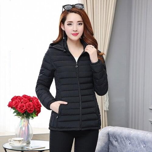 Winter Women Ultralight Thin Padded Jacket Coat Lady Short Parka Outdoor Warm Clothing Female Portable Outwear S20006