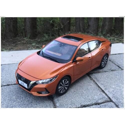 1/18 For Nissan New SYLPHY 14th 2019 Diecast Model CAR Orange kids Gift Collection Ornament Display Metal,Plastic,Rubber