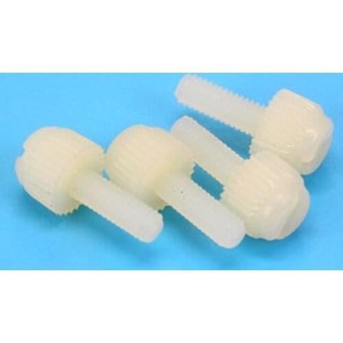 1000pcs Wholesale M3 M4 M5 M6 M8 Nylon Slotted Thumb Screw PA Nylon white Plastic Hand Twist Screw Computer Hand Tighten Screws