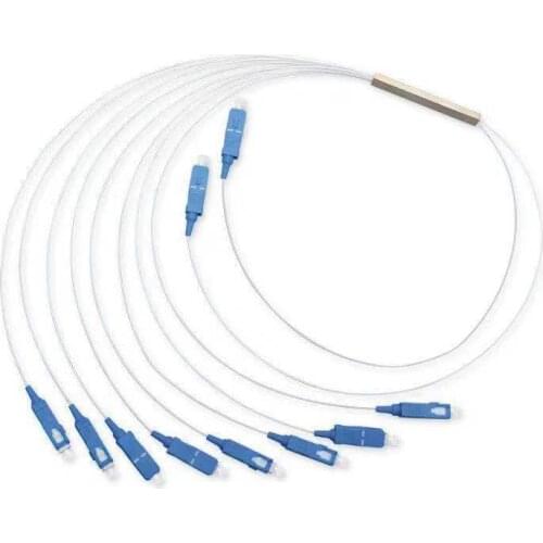 300pcs MINI PLC Single mode Fiber Optical splitter FTTH PLC Steel tube type SC UPC 1x8 PLC Fiber splitter FBT Optical Couple