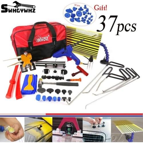 37pcs Vehicle Body Paintless Dent Repair Tool Car Dent Repair Tool Set Dent Repair Puller Bump Leveling Repair Combination