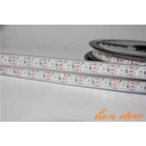 5 Meters Individually Addressable Color WS2812B Waterproof 5050 SMD RGB WS2811 LED Strip White PCB 60 LEDs/M DC 5V