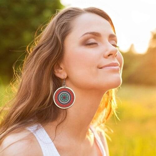 Large Pack Handmade Unfinished Wooden Earrings Teardrop Round Painting Blank Pendant Earring Making Jewelry Supplies Kit