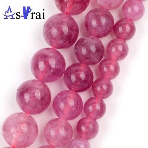 6 8 10mm Natural Stone Strawberry Quartz Crystal Beads For Jewelry Making Round Loose Spacer Beads DIY Bracelet Necklace Charms
