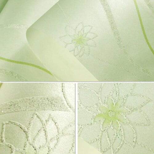 Rustic Floral Wallpaper Roll 3d Stripes Non-woven Wall Paper For Walls Pink,blue,green,purple Yellow Wallpapers For Bedroom