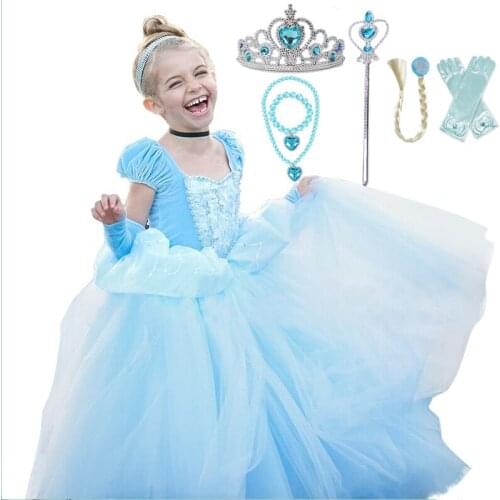 Girls Halloween Cosplay Dress Up Children Carnival Fancy Princess Costume Children Dresses Disguise Clothes 4 5 6 7 8 9 10 Years