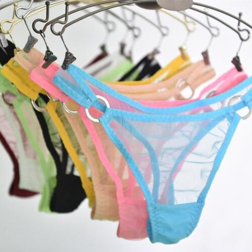 European Thong Sexy Lace Panties Fashion Hollow Out Mesh G-String Low Waist Seamless Underpants One Piece Traceless Panties