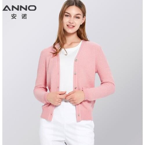 ANNO Cotton Sweater Winter Hospital Equipment Female Work Wear Clothing Keep Warm Shirt Nursing Fashion Pink Out Wear Coat