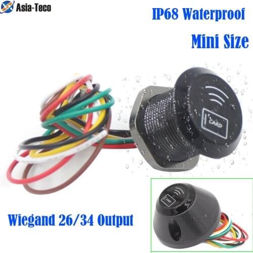 Ip65 Waterproof 125Khz 13.56Mhz Reading Head 9-15V RFID Proximity Reader Access Control System Wiegand 26 34
