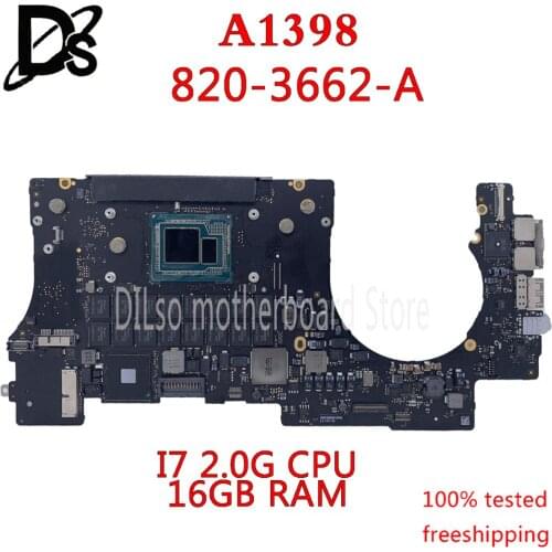 KEFU 661-8302 FOR MacBook Retina Pro 15" A1398 Logic Board i7 2.0 2.2 2.3 2.5GHz 16GB RAM 820-3662-A motherboard original test