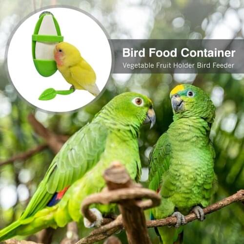 Pets Parrots Feeders Plastic Food Holder Feeding On Cage Convenient Feeder Supplies For Home Pets Birds Supplies Dropshipping