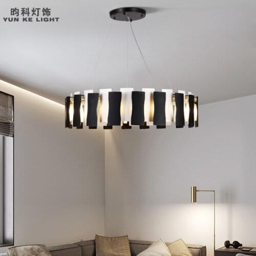 Nordic restaurant creative piano post-modern minimalist living room lamp industrial style round bedroom design chandelier