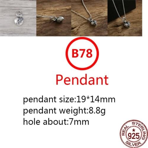 B78 S925 sterling silver pendant jewelry retro same style popular eternal heart hip-hop punk style hip hop punk style gift for