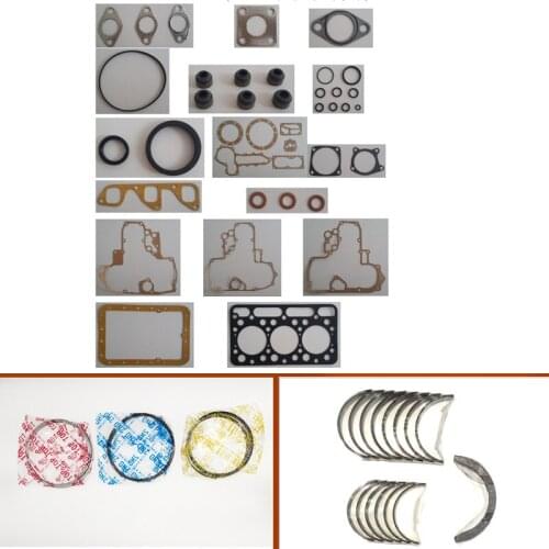 L2201 3D78 complete Overhaul engine full gasket set kit crankshaft connecting rod bearing piston ring for Kubota