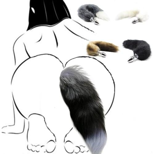 Fox Tail Anal Plug In Adult Games Erotic Accessories Anal Butt Plug Clitoris Stimulator Sex Products Vibrator Sex Toys For Women