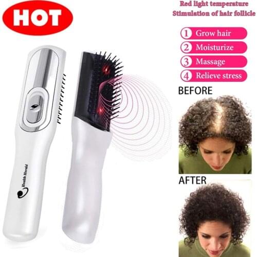 Massage Comb Infrared Laser Hair Growth Treatment Comb Hair Head Home Beauty Health Massager Hair Loss Therapy Power Grow Comb