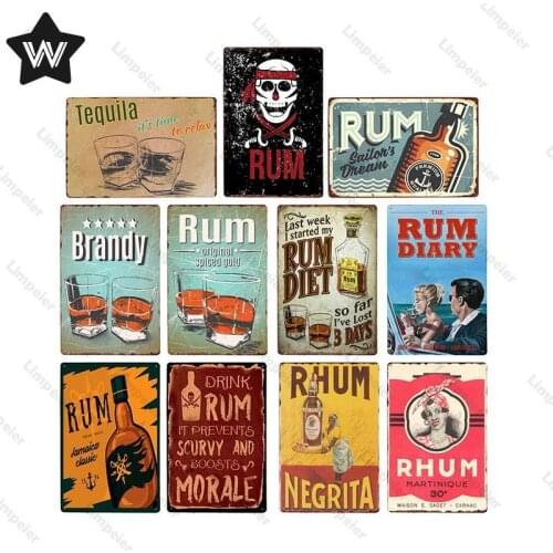 Beer Tin Sign Metal Plate Vintage Wall Stickers Retro Style Shabby Tin Plaque Metal Poster Tin Plate for Man Cave Bar Club Decor